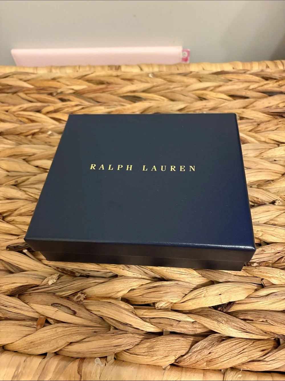 Ralph Lauren Empty Navy Box with Gold Logo